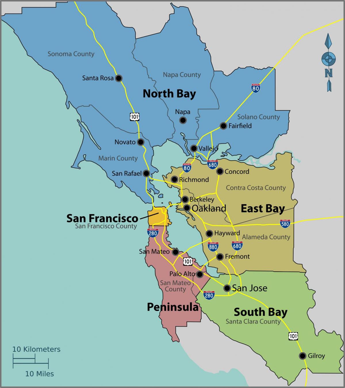 San Francisco bay kartē