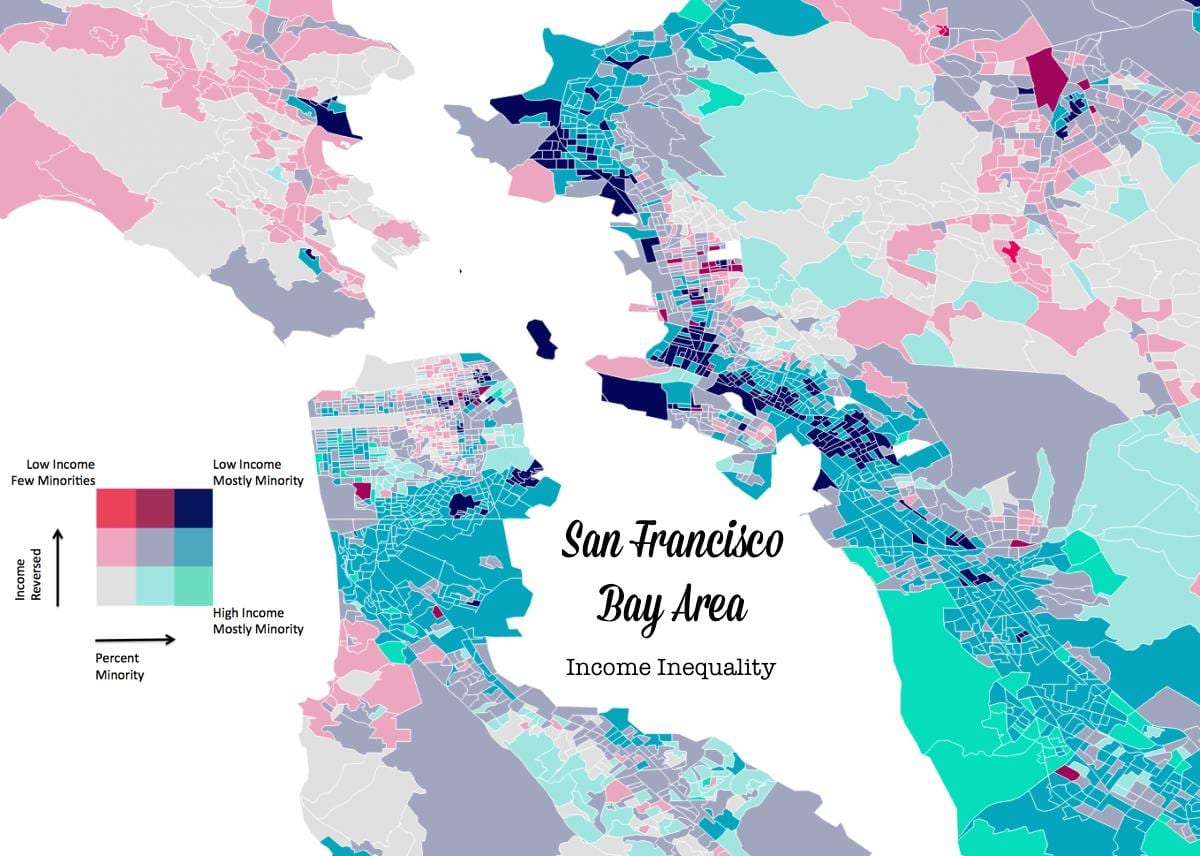 Karte bay area ienākumi