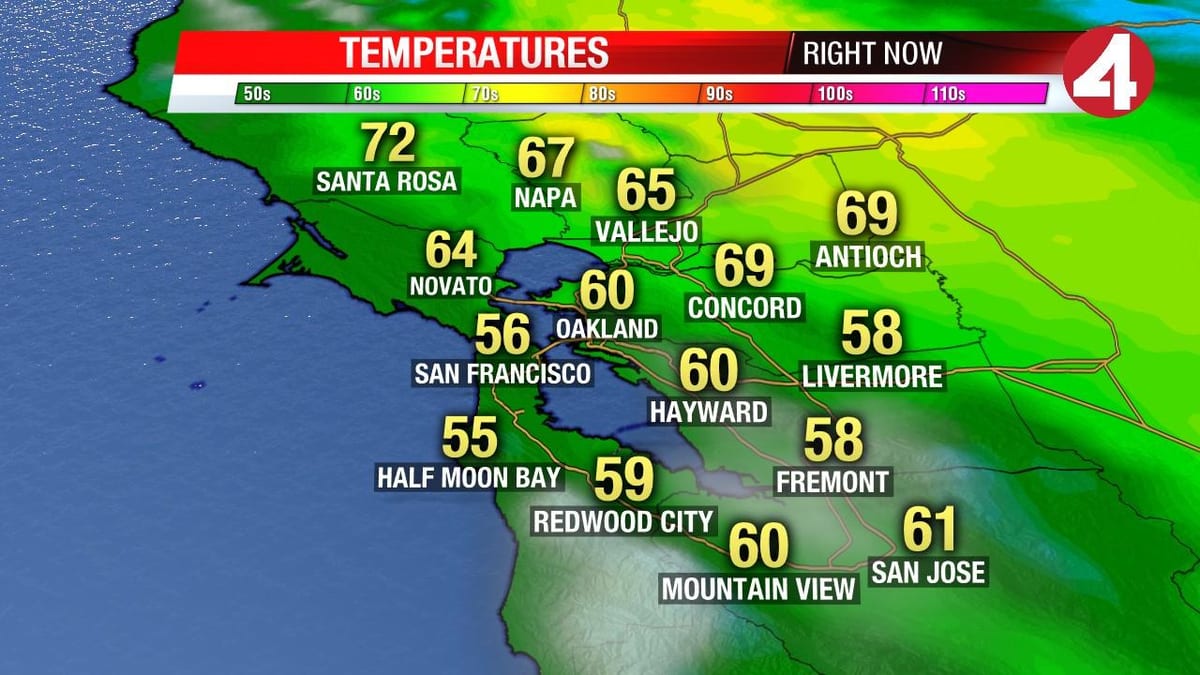 Karte bay area temperatūra