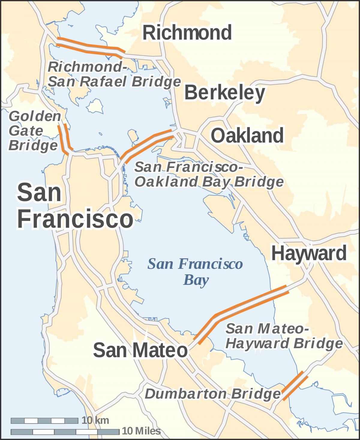 Karte bay area tilti