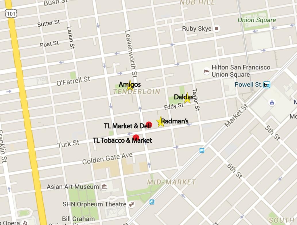 Karte filejas jomā San Francisco