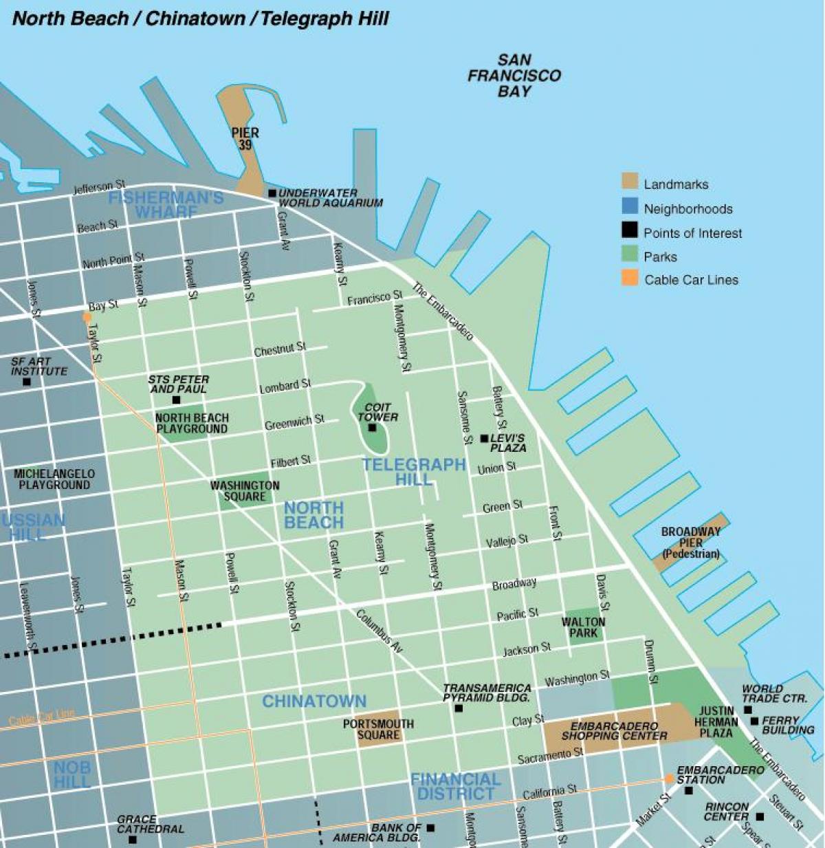 Karte north beach San Francisco