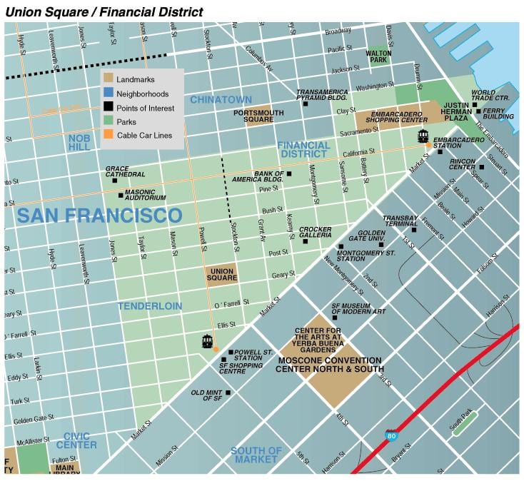 Karte savienības laukumā San Francisco