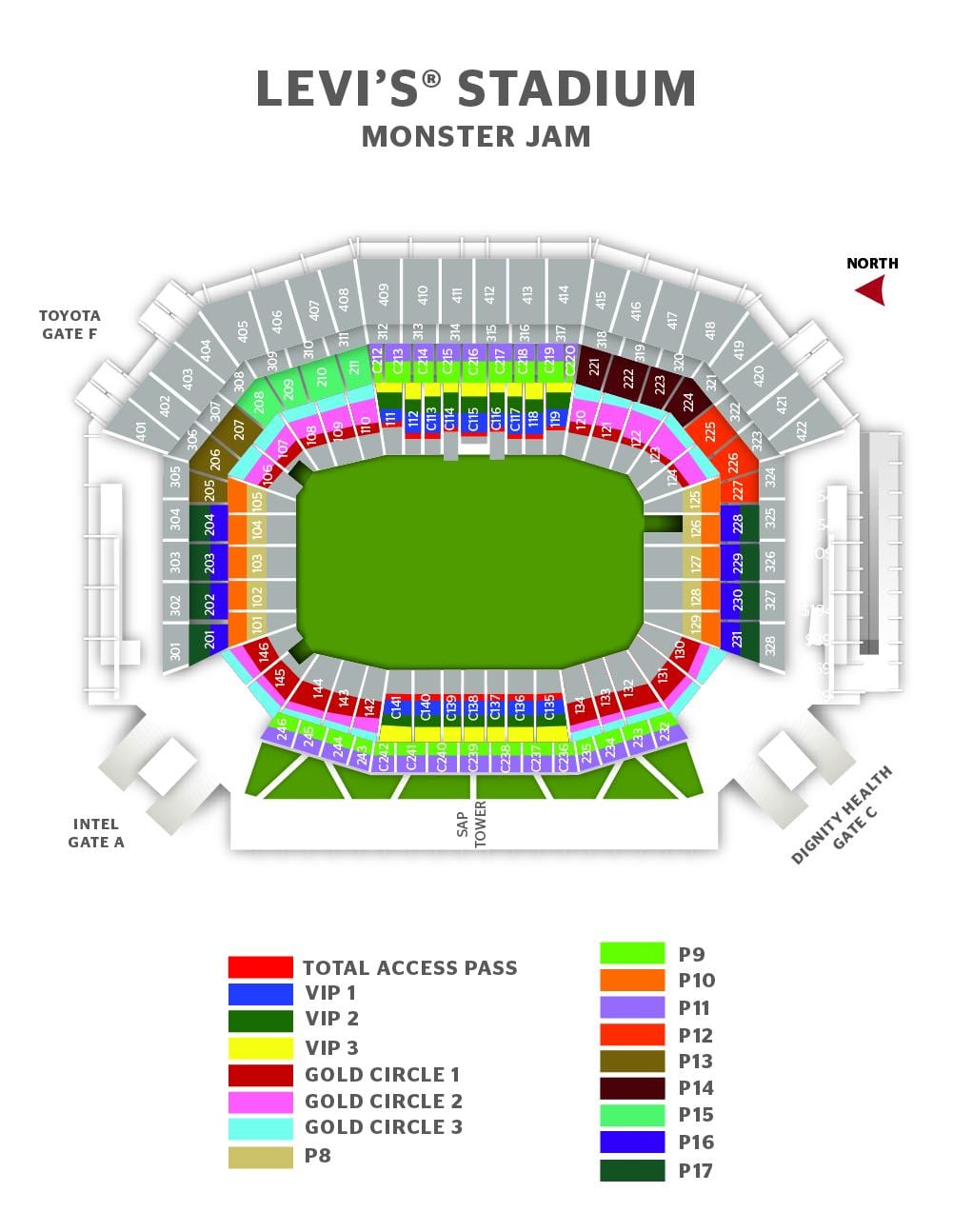 Karte levi stadiona vārtiem