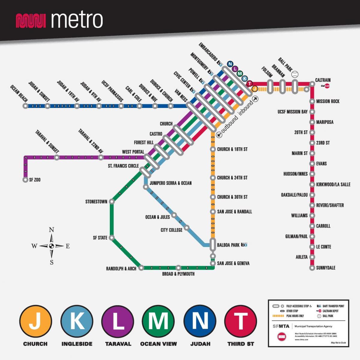 SF muni metro karte