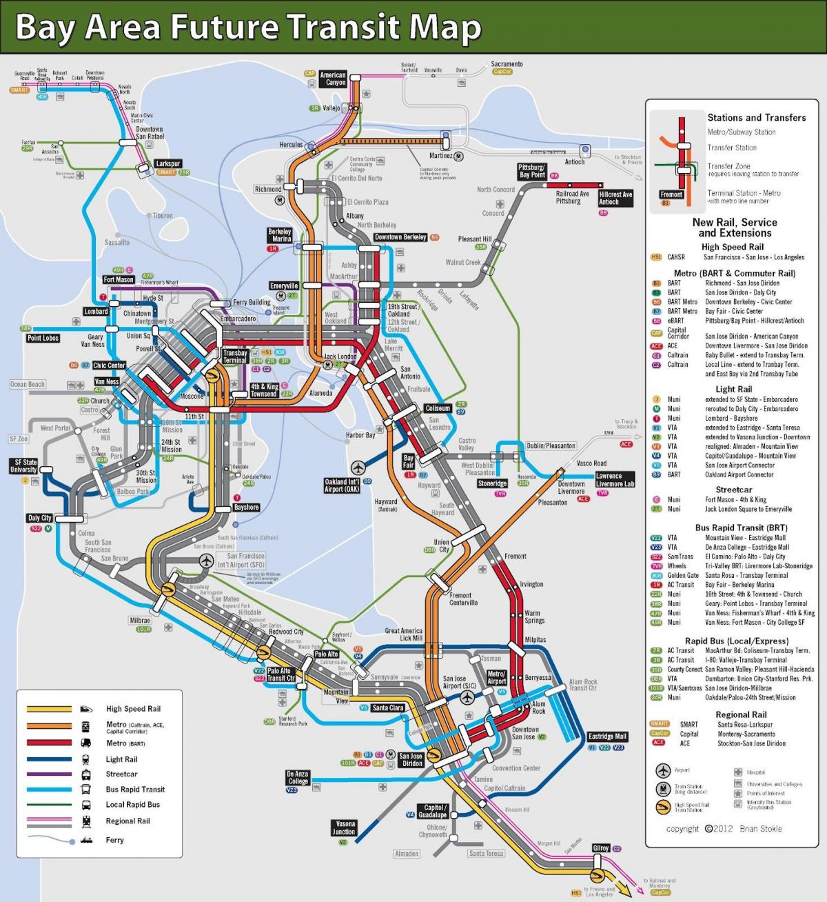San Francisco masu tranzīta karte