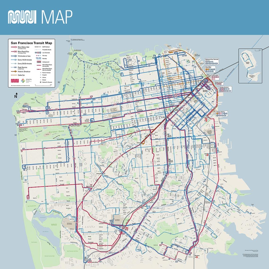 SF muni autobusu karte