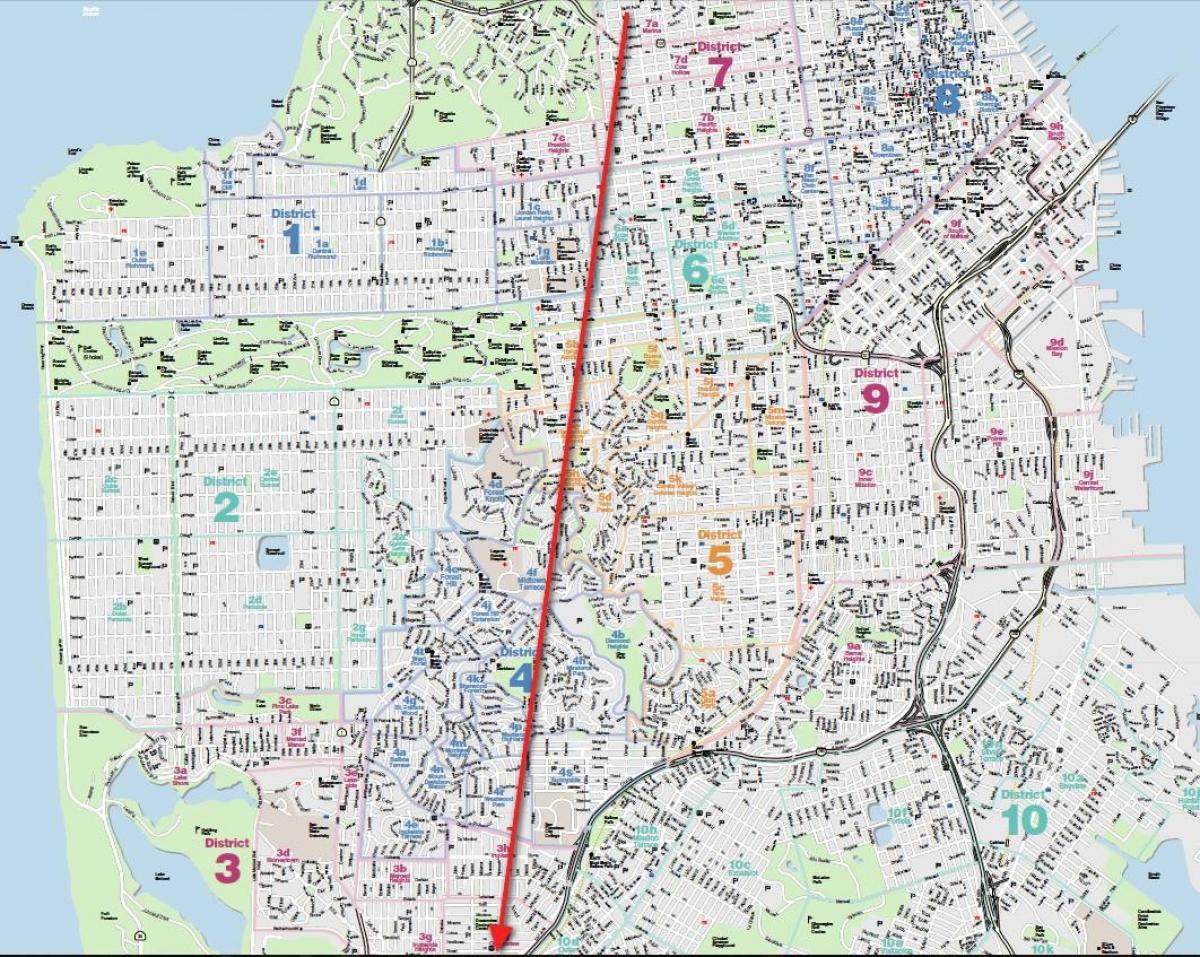 Karte San Francisco miglas