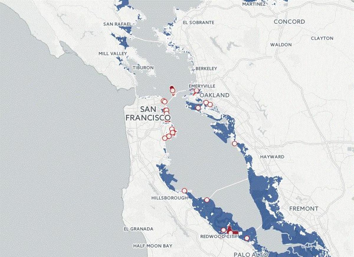 Karte San Francisco plūdu