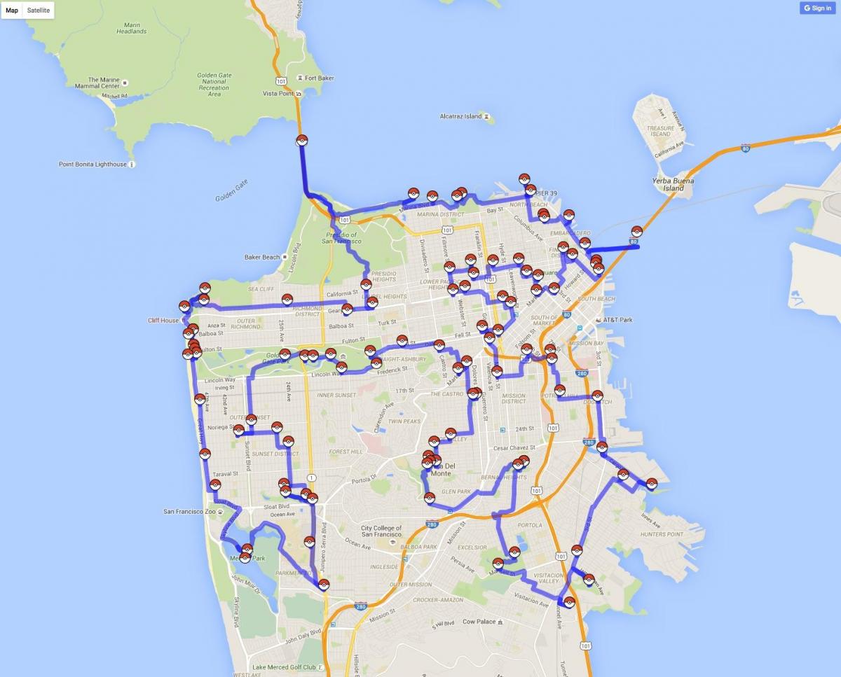 Karte San Francisco pokemon