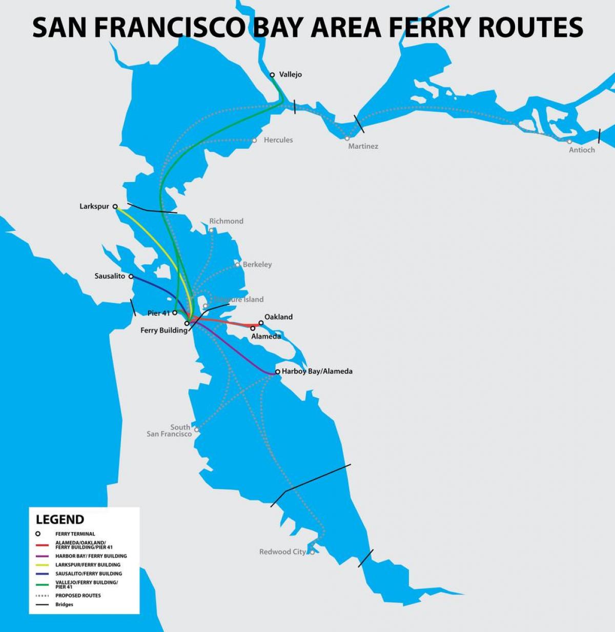 San Francisco bay ferry karte
