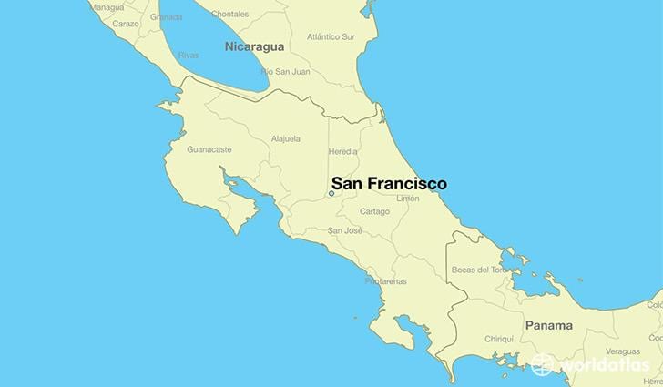 Karte San Francisco uz pasaules