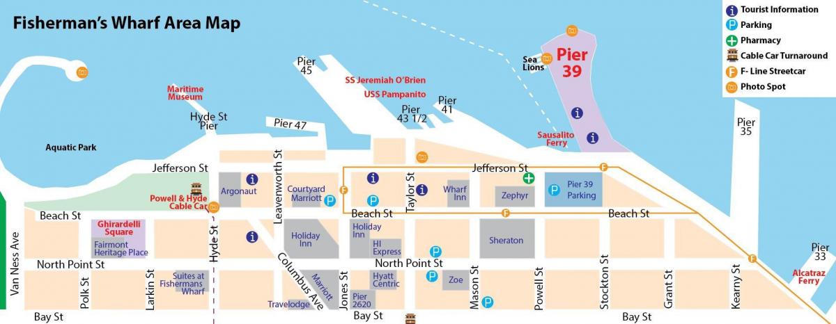 Karte San Francisco wharf