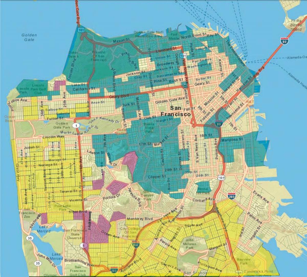 Karte San Francisco gis