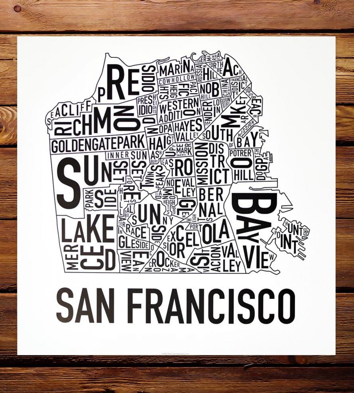 Karte San Francisko mākslas apkārtnē
