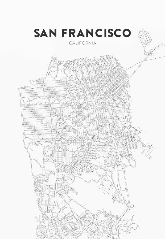 drukāt karte San Francisco