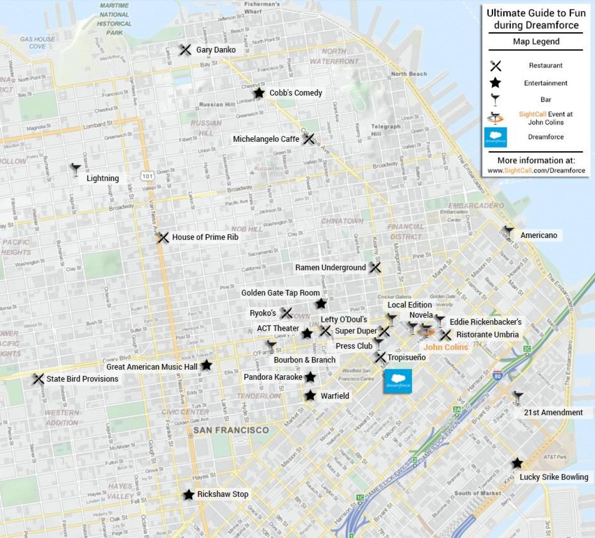 Karte San Francisco restorāns