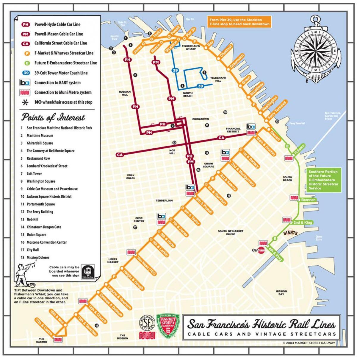 San Fran trolejbusa karte