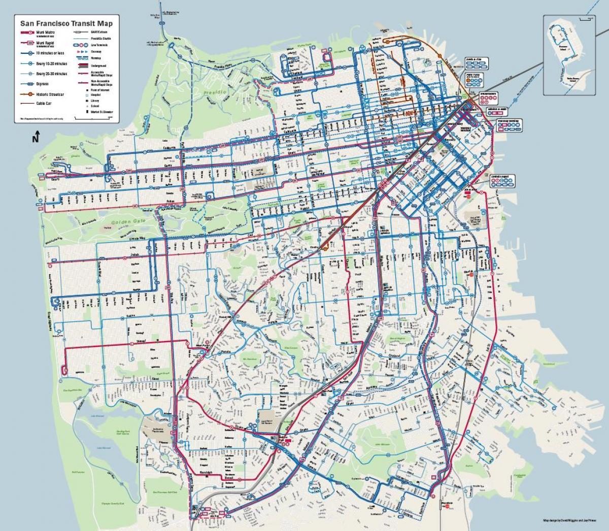 San Francisco autobusu sistēmas karte