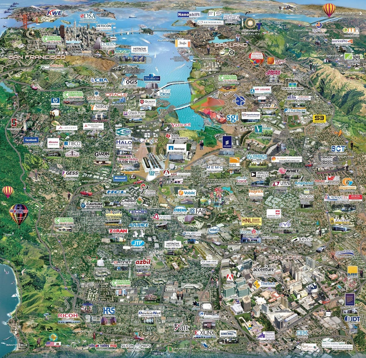 silicon valley high tech karte