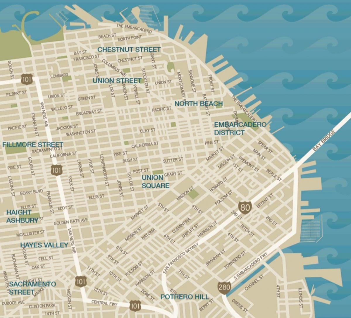 karte downtown San Francisco union square