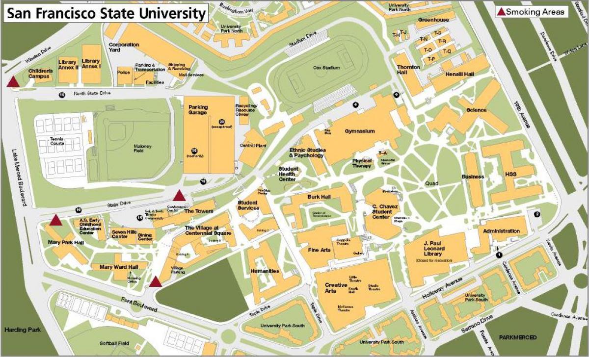 SF valsts universitātes karte