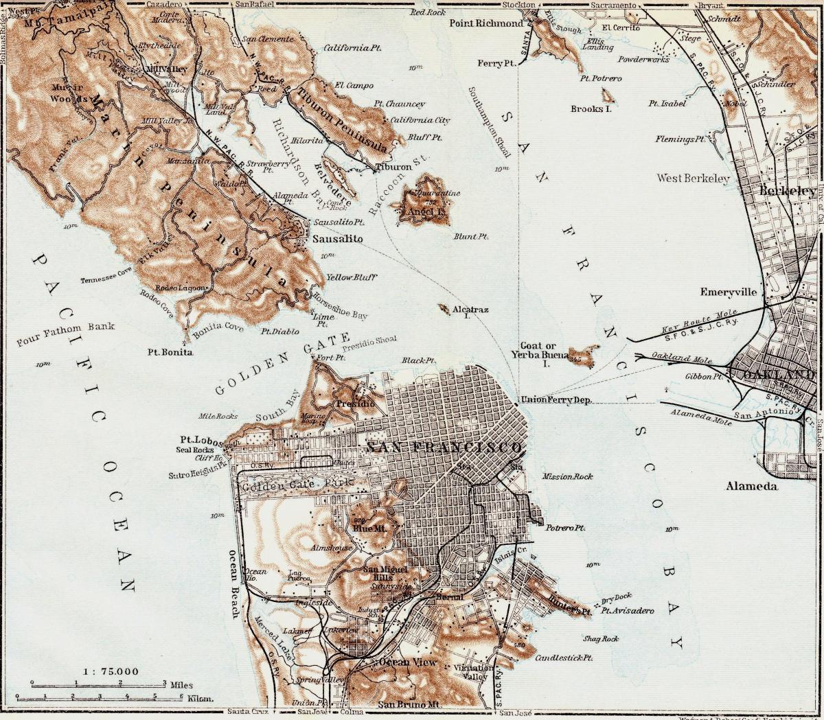 Karte vintage San Francisco 