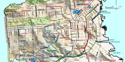 Karte bay area pacēlums