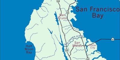 Karte bay area pussalā