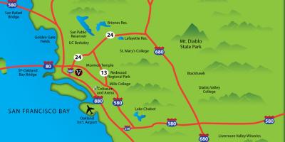 East bay kalifornijas karti