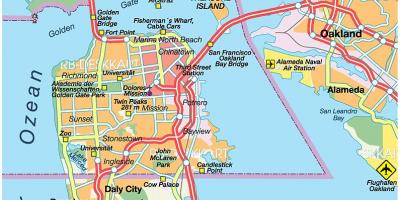 Karte east bay pilsētu