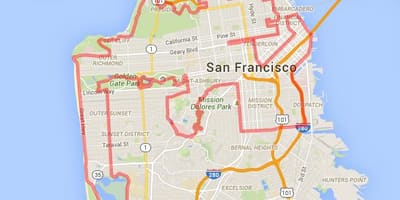 Golden gate park velosipēds takas karte
