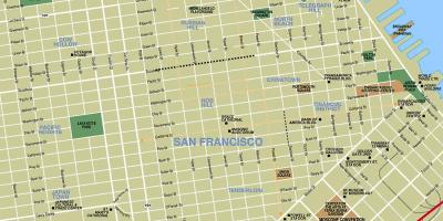 Karte downtown San Francisco, ca