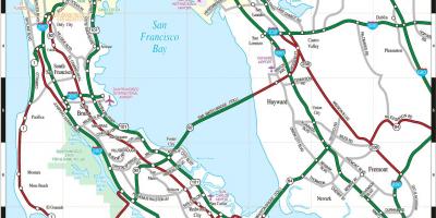 Karte San Francisco bay area