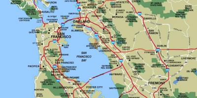 Karte lielāku San Francisco laukums