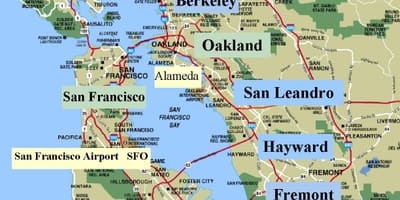 Karte San Francisco laukums california