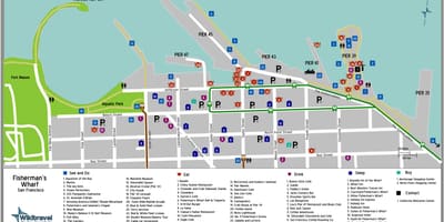 Karte, sanfrancisko zvejnieku piestātni