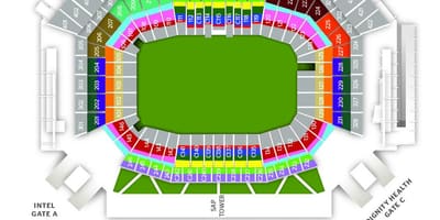 Karte levi stadiona vārtiem