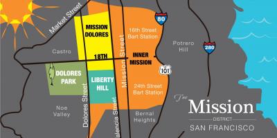 Kartes misijas rajonā San Francisco