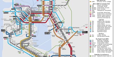 San Francisco masu tranzīta karte