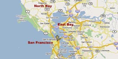 Karte south bay northern california