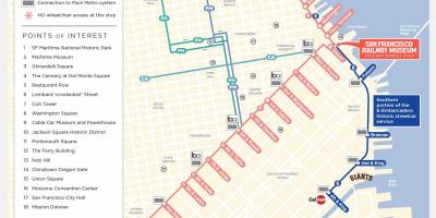 Karte San Francisco trolejbusa maršruts