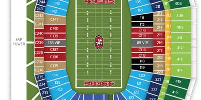 Karte San Francisco 49ers stadions