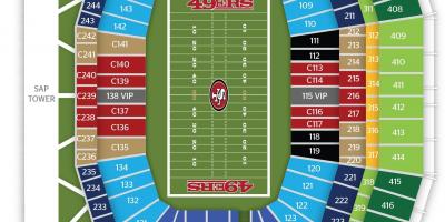 Karte San Francisco 49ers stadions