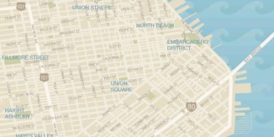 Karte San Francisco apģērba rajons