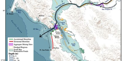 Karte San Francisco bay dziļums