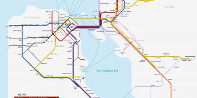 Sanfrancisko metro sistēma karte
