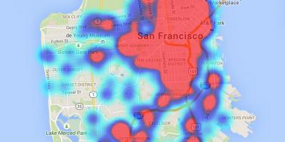 Karte San Francisco ekskrementi