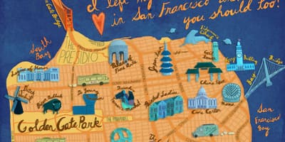 Karte San Francisco ilustrācijas