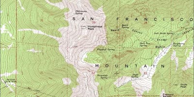 Karte San Francisco kontūru